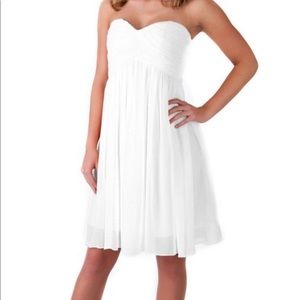 White strapless dress